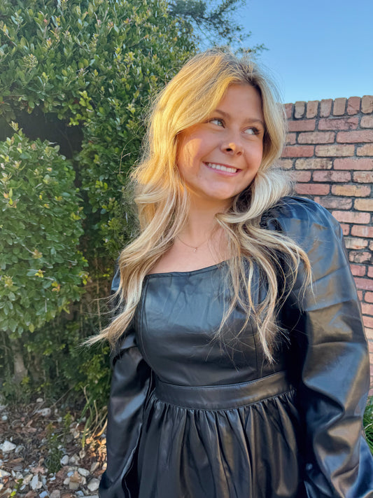 Black Leather Dress