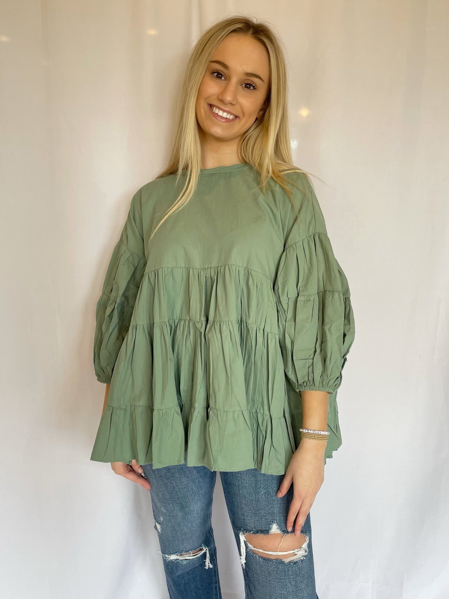 Francesca Ruffle Babydoll Top