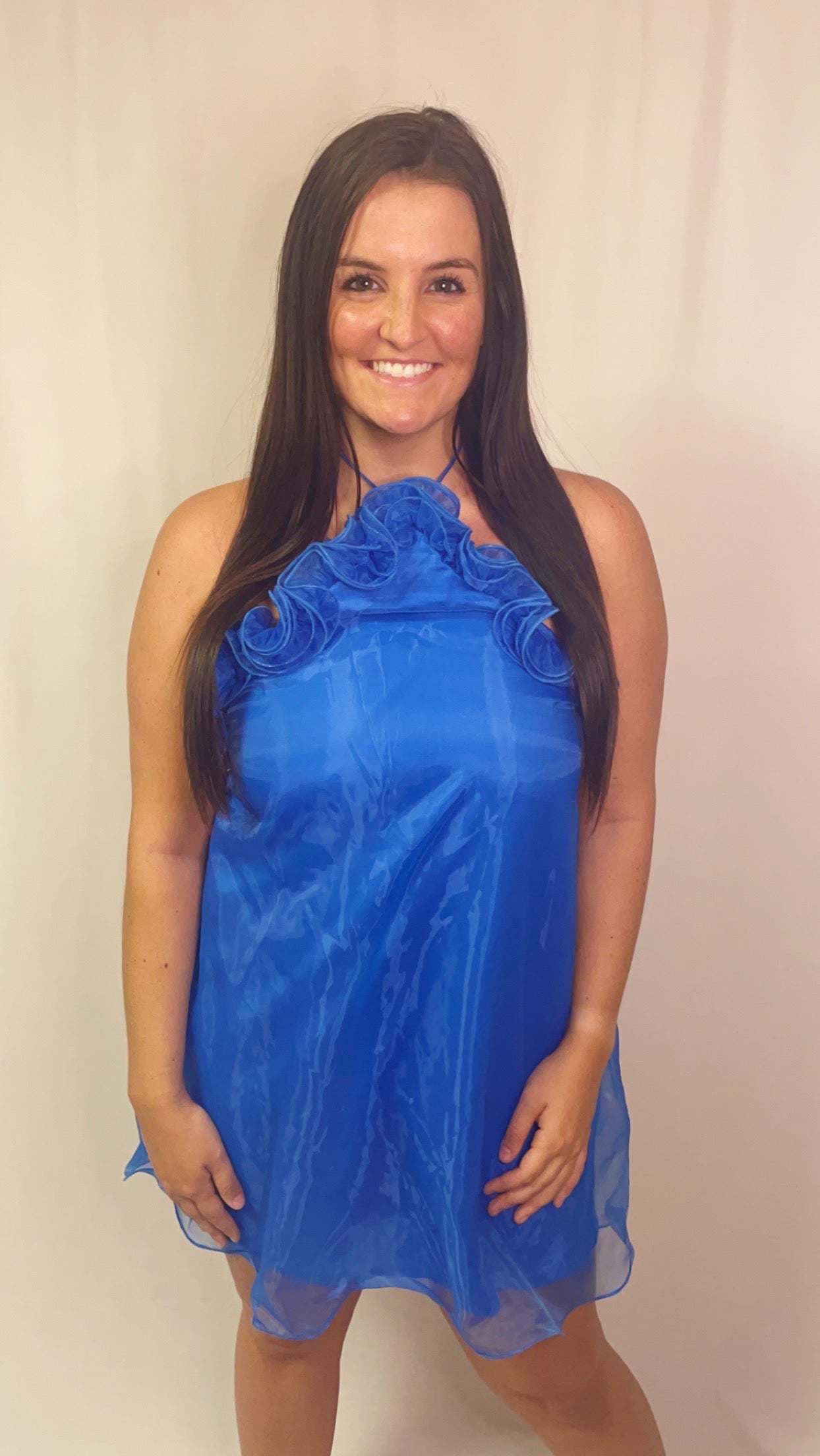 Royal Blue Organza Dress