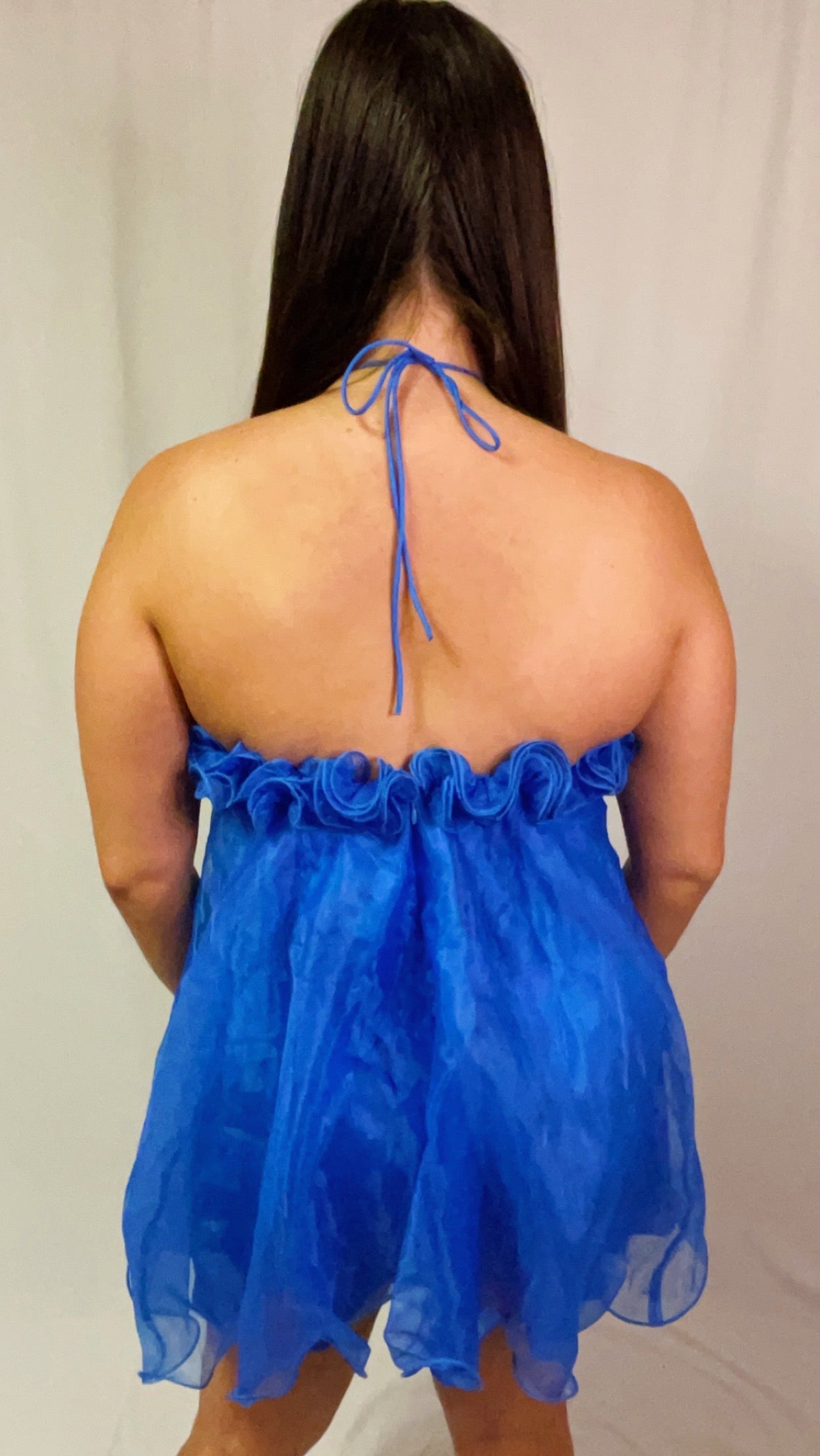 Royal Blue Organza Dress