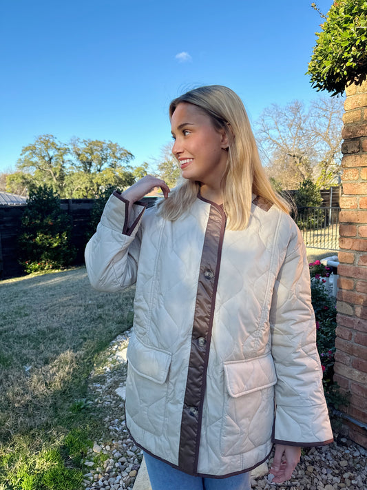 Tan Quilted Jacket