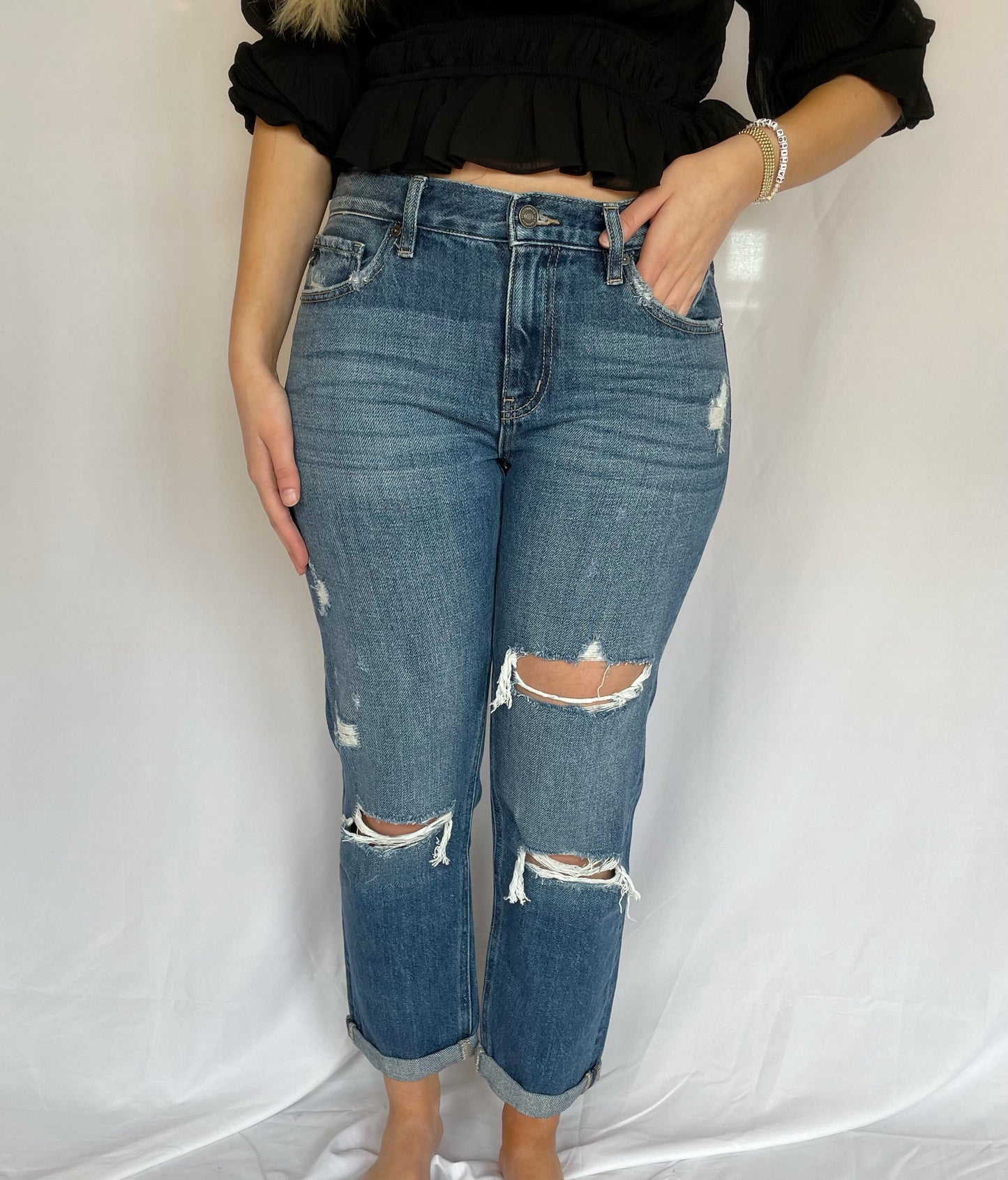 Michelle Distressed Boyfriend Jeans