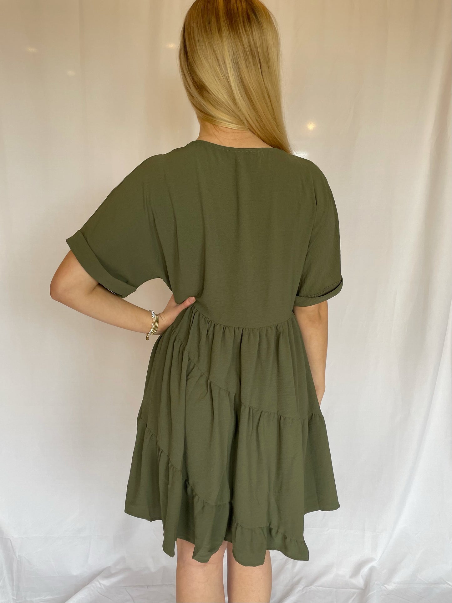 Rachel Tiered Dress - Olive