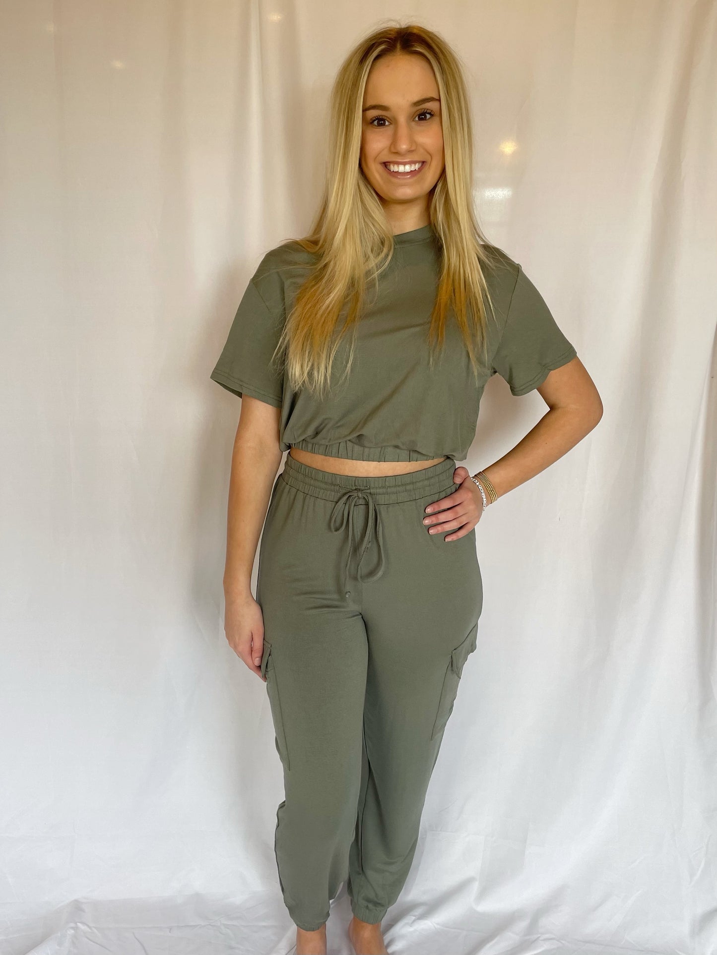 Comfy Cozy Olive Green Set