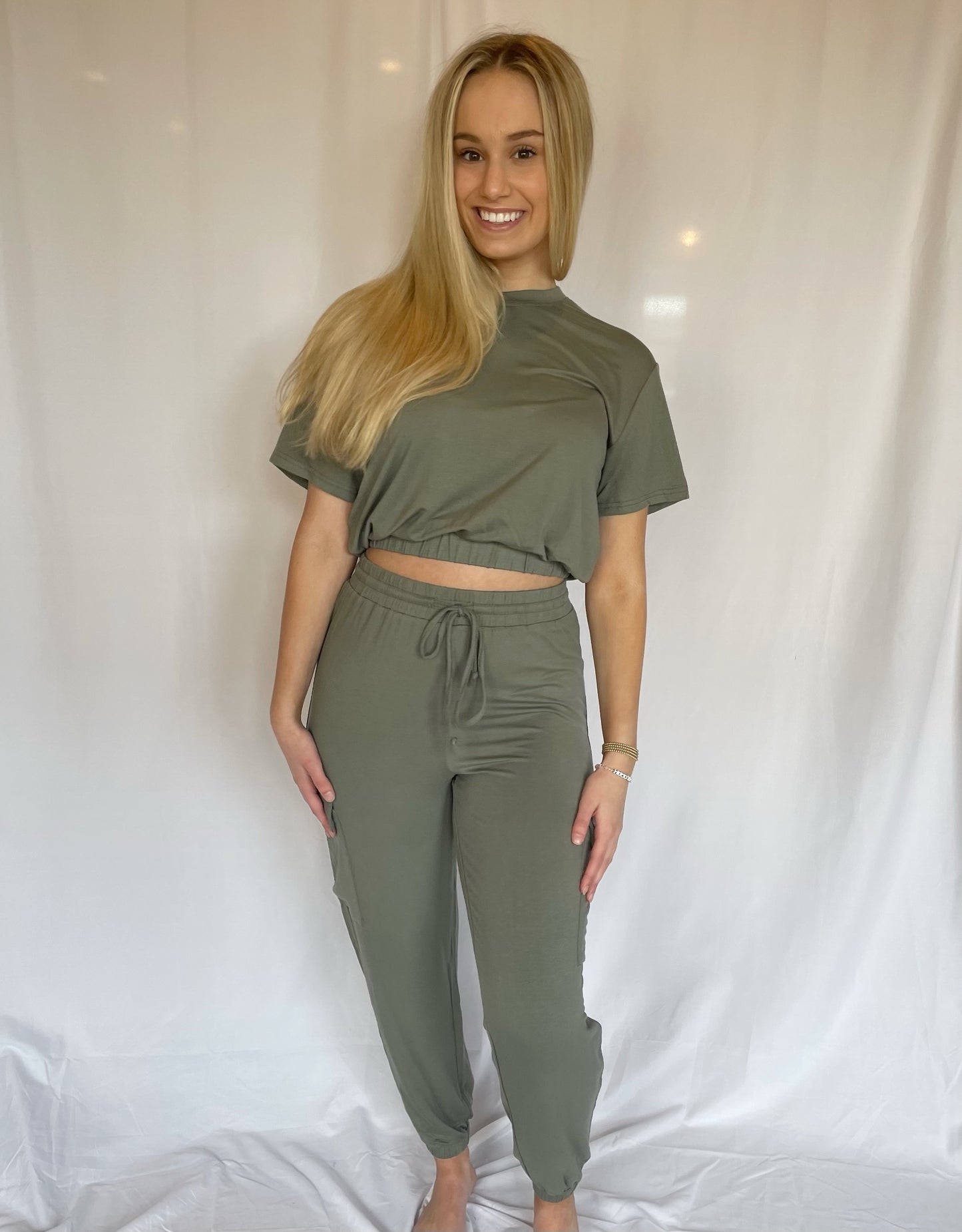 Comfy Cozy Olive Green Set